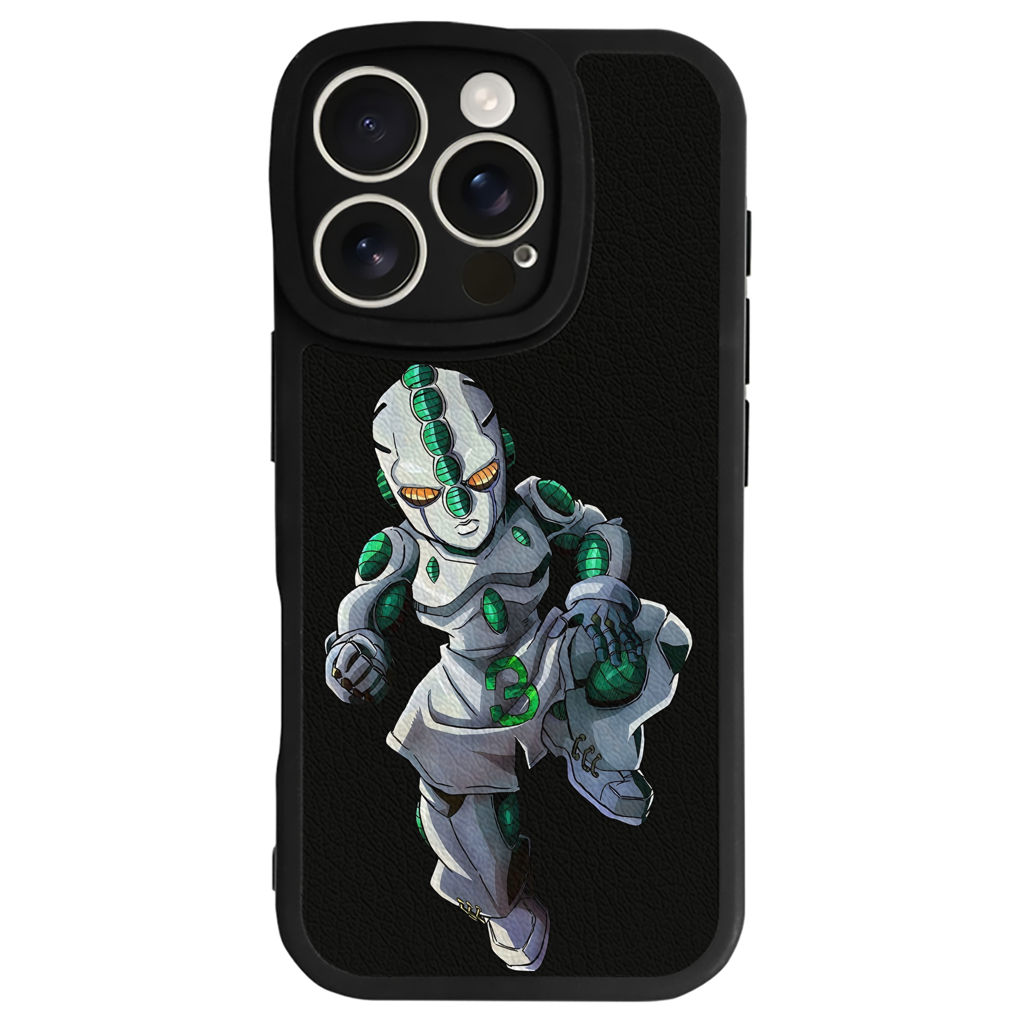 （画像用） ジョジョの奇妙な冒険 広瀨康一 JoJo's Bizarre Adventure Hirose Koichi 【iPhone 16シリーズ対応】シリコンスマホケース（レザー調） 材質：シリコン